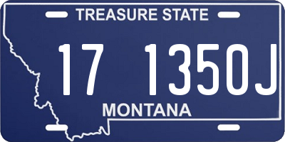 MT license plate 171350J
