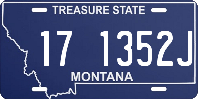 MT license plate 171352J