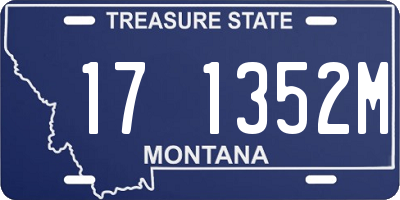 MT license plate 171352M