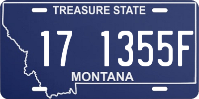 MT license plate 171355F
