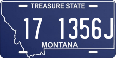 MT license plate 171356J