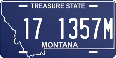MT license plate 171357M