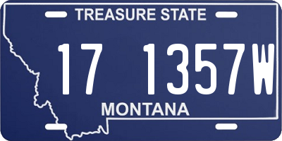 MT license plate 171357W