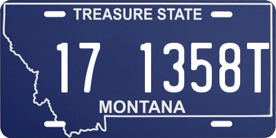 MT license plate 171358T