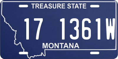 MT license plate 171361W