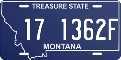 MT license plate 171362F