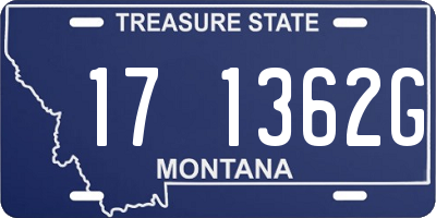 MT license plate 171362G