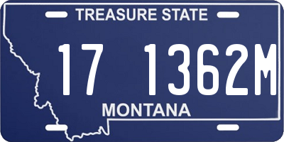 MT license plate 171362M