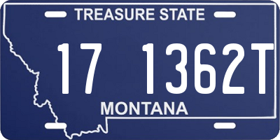 MT license plate 171362T