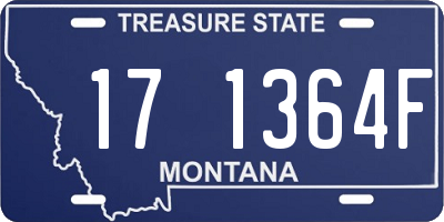 MT license plate 171364F