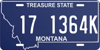 MT license plate 171364K