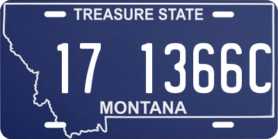 MT license plate 171366C