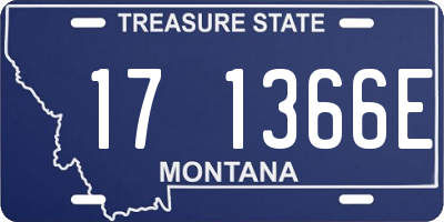 MT license plate 171366E