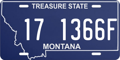 MT license plate 171366F