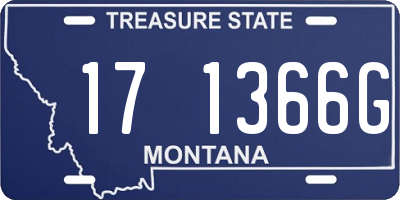 MT license plate 171366G