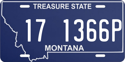 MT license plate 171366P