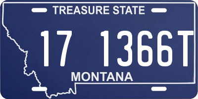 MT license plate 171366T