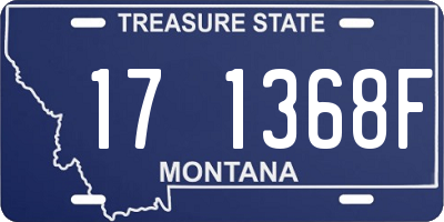 MT license plate 171368F