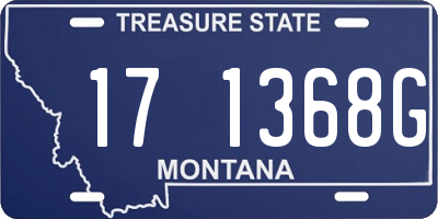 MT license plate 171368G
