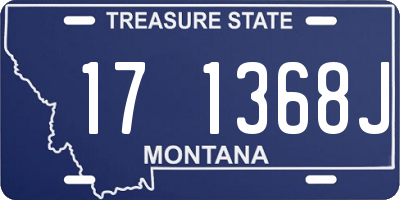 MT license plate 171368J
