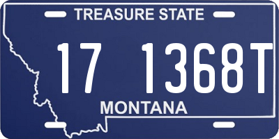 MT license plate 171368T