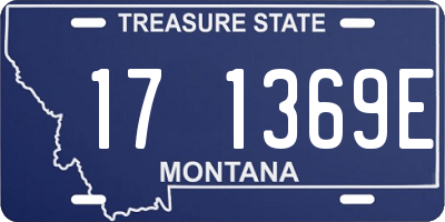 MT license plate 171369E