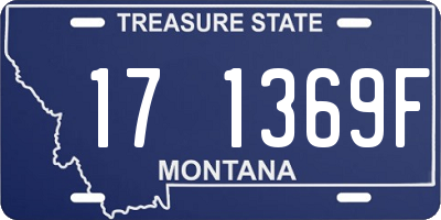 MT license plate 171369F