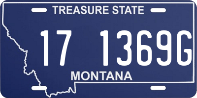 MT license plate 171369G