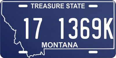 MT license plate 171369K