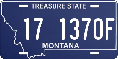 MT license plate 171370F