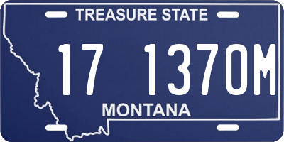 MT license plate 171370M