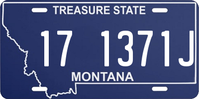 MT license plate 171371J