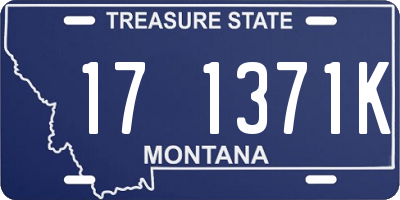 MT license plate 171371K
