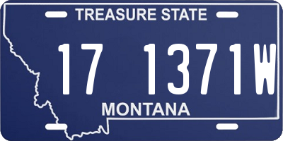 MT license plate 171371W
