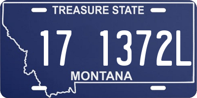 MT license plate 171372L