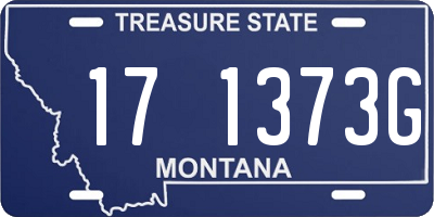 MT license plate 171373G