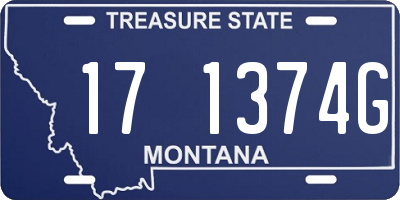 MT license plate 171374G