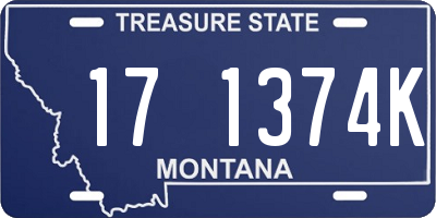 MT license plate 171374K