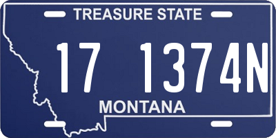 MT license plate 171374N