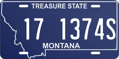 MT license plate 171374S