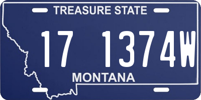 MT license plate 171374W