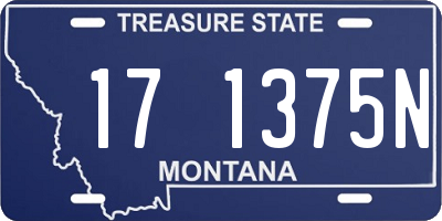 MT license plate 171375N