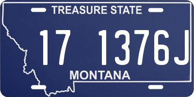 MT license plate 171376J