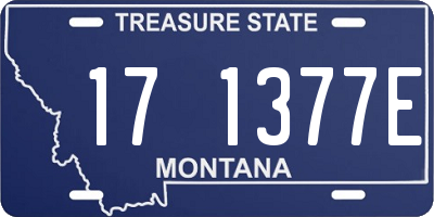 MT license plate 171377E