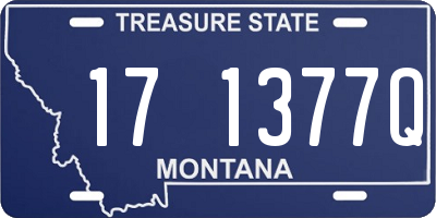 MT license plate 171377Q