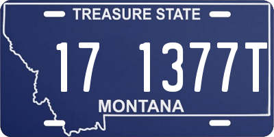 MT license plate 171377T
