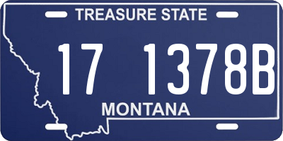 MT license plate 171378B