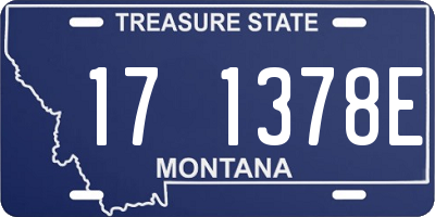 MT license plate 171378E