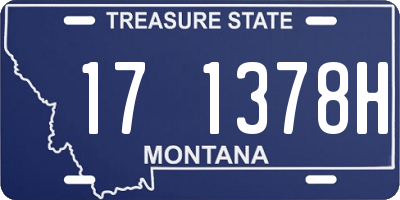 MT license plate 171378H
