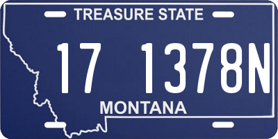 MT license plate 171378N